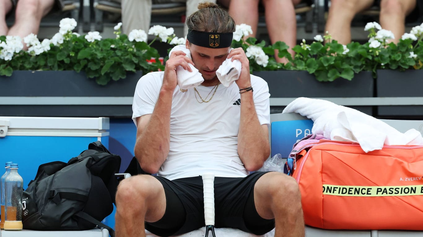 Nicht in Bestform: Alexander Zverev im Match gegen Lorenzo Musetti.