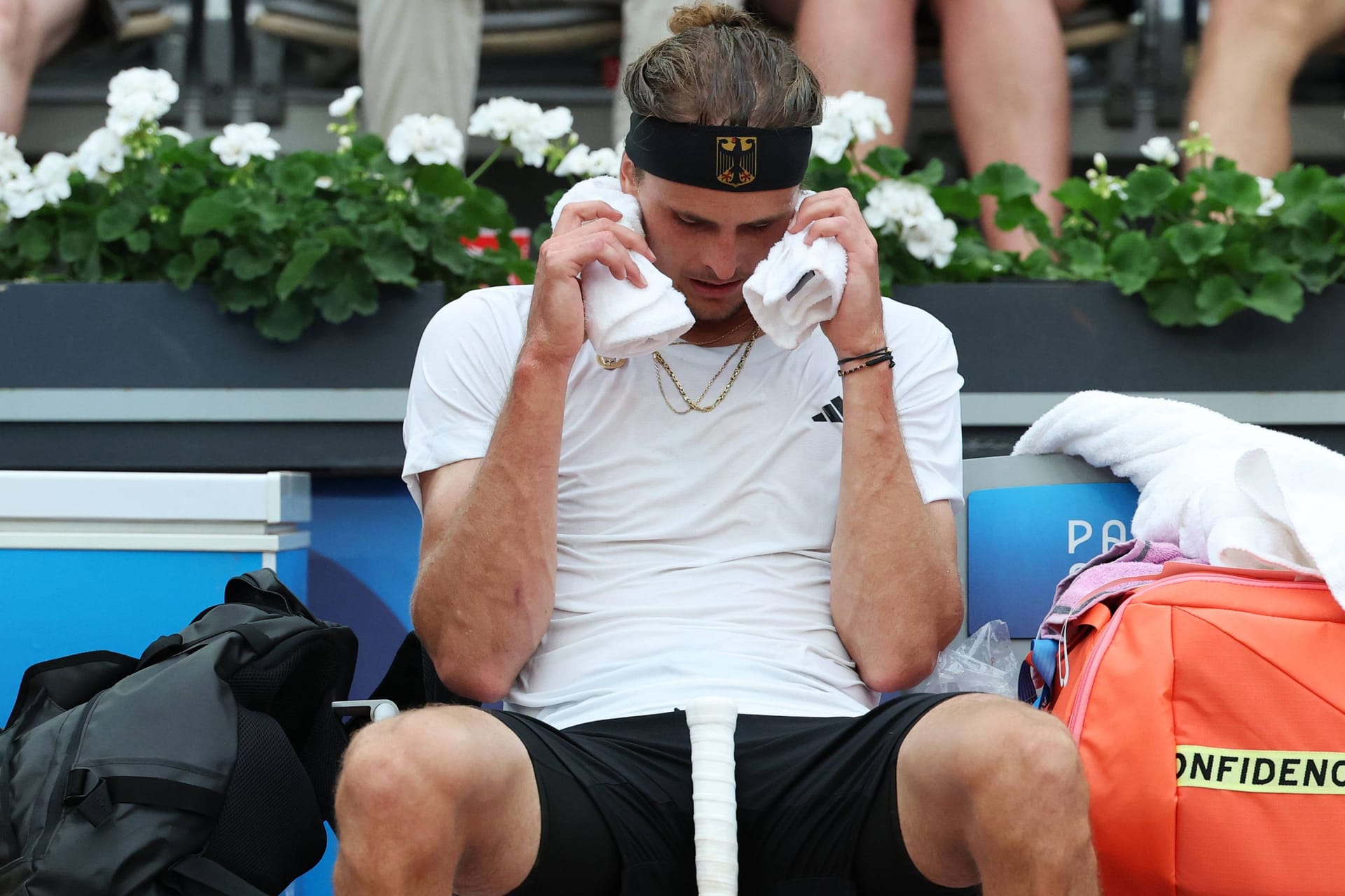 Nicht in Bestform: Alexander Zverev im Match gegen Lorenzo Musetti.