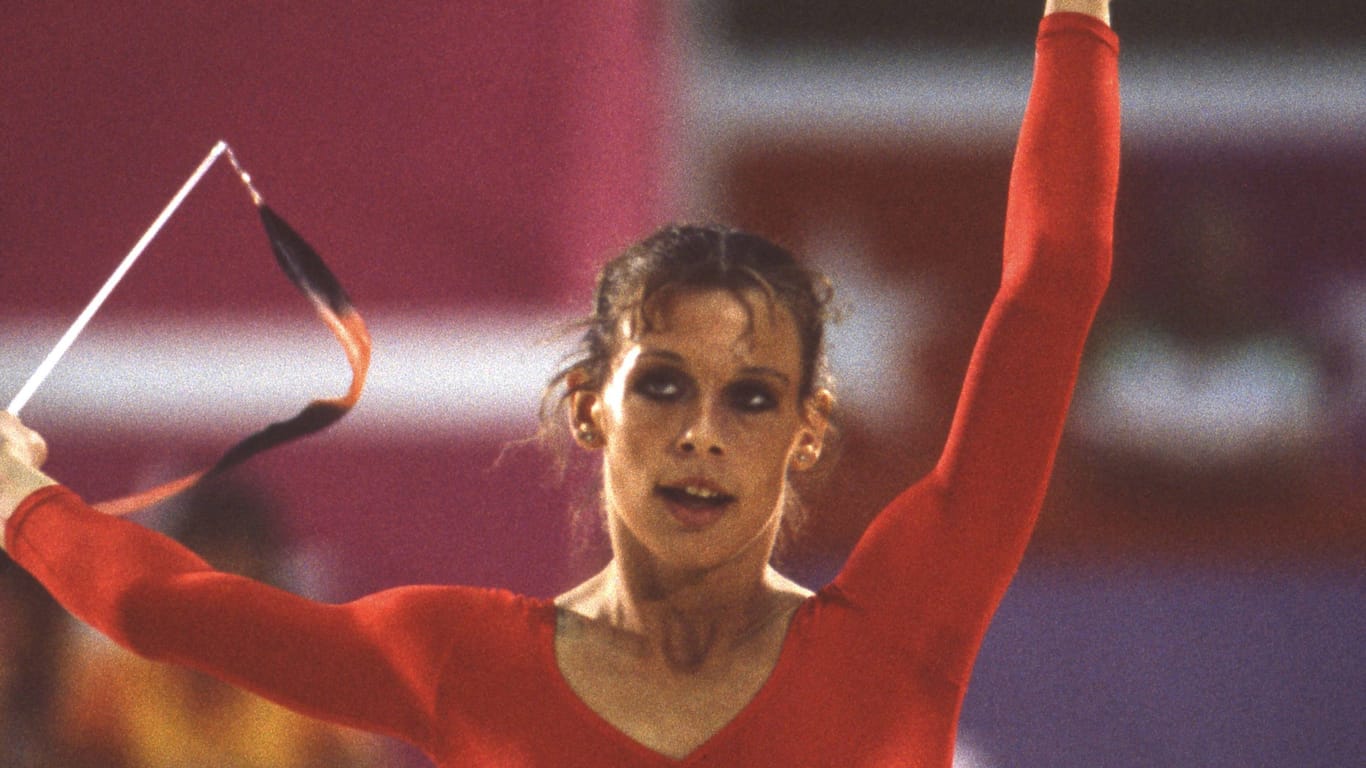 Das ist Regina Weber bei den Olympischen Spielen 1984.