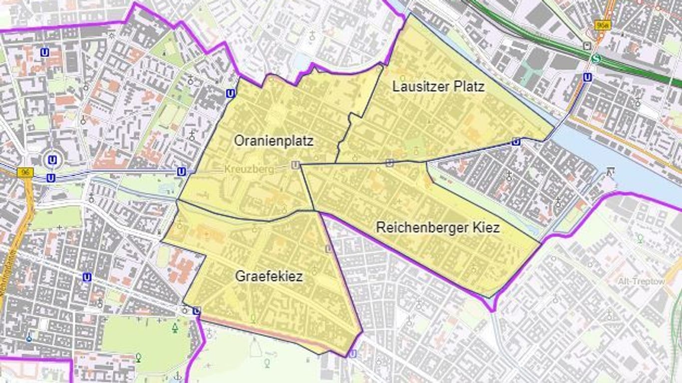 Die neuen Parkzonen in Kreuzberg im Überblick.