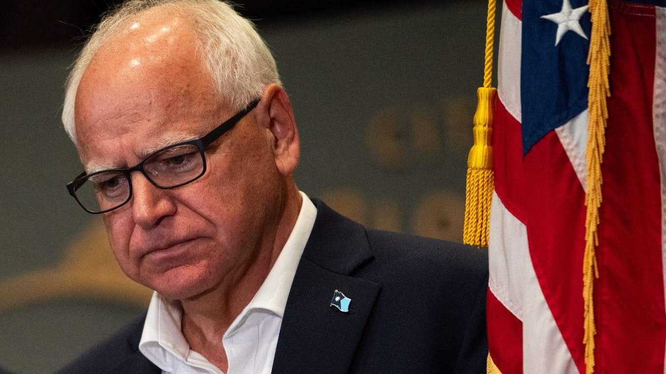 Tim Walz: Er kämpft mit Kamala Harris um den Einzug ins Weiße Haus.