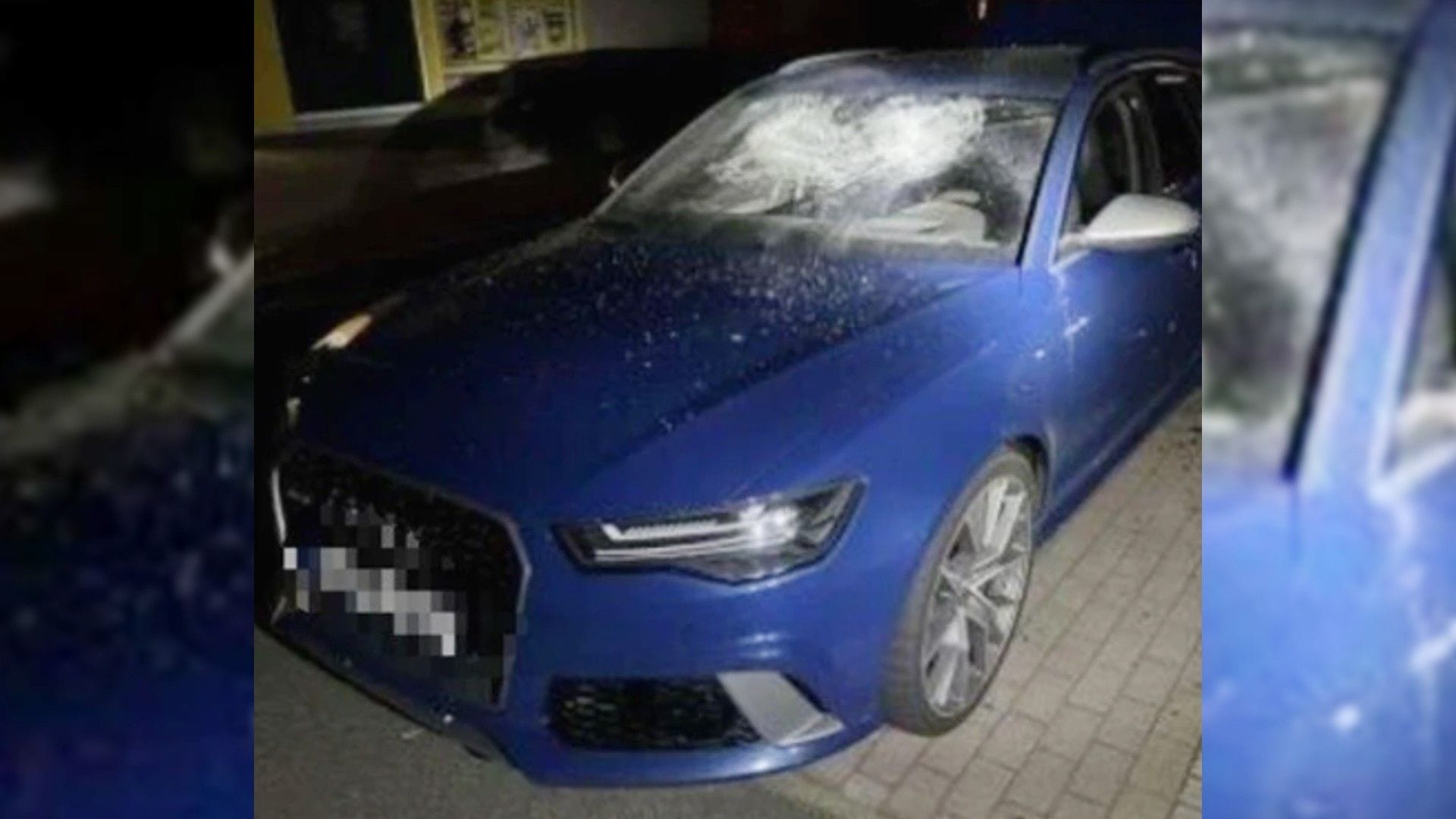 Der demolierte Audi RS6: Die Polizei schätzt den Schaden auf 35.000 Euro.