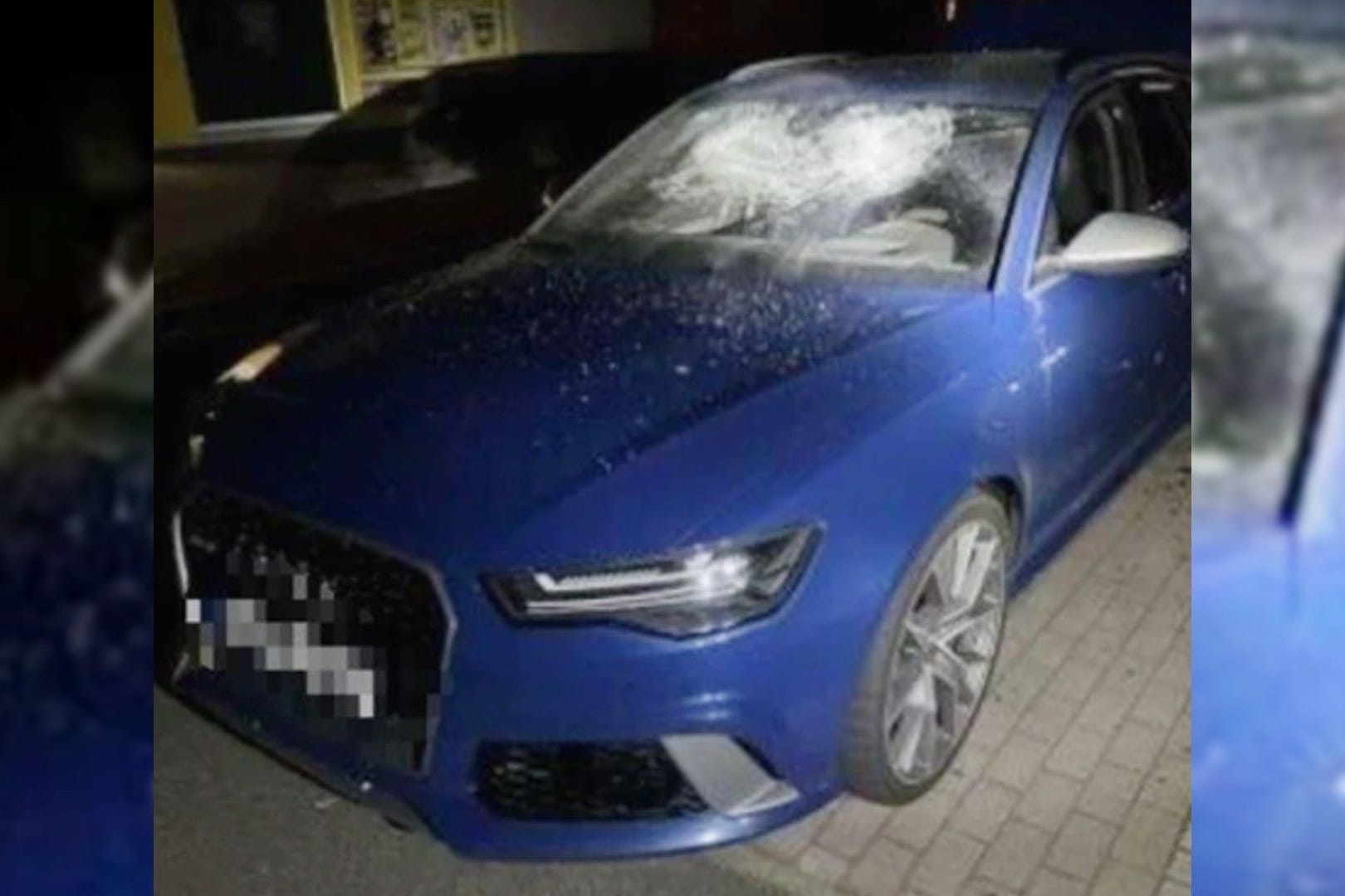 Der demolierte Audi RS6: Die Polizei schätzt den Schaden auf 35.000 Euro.