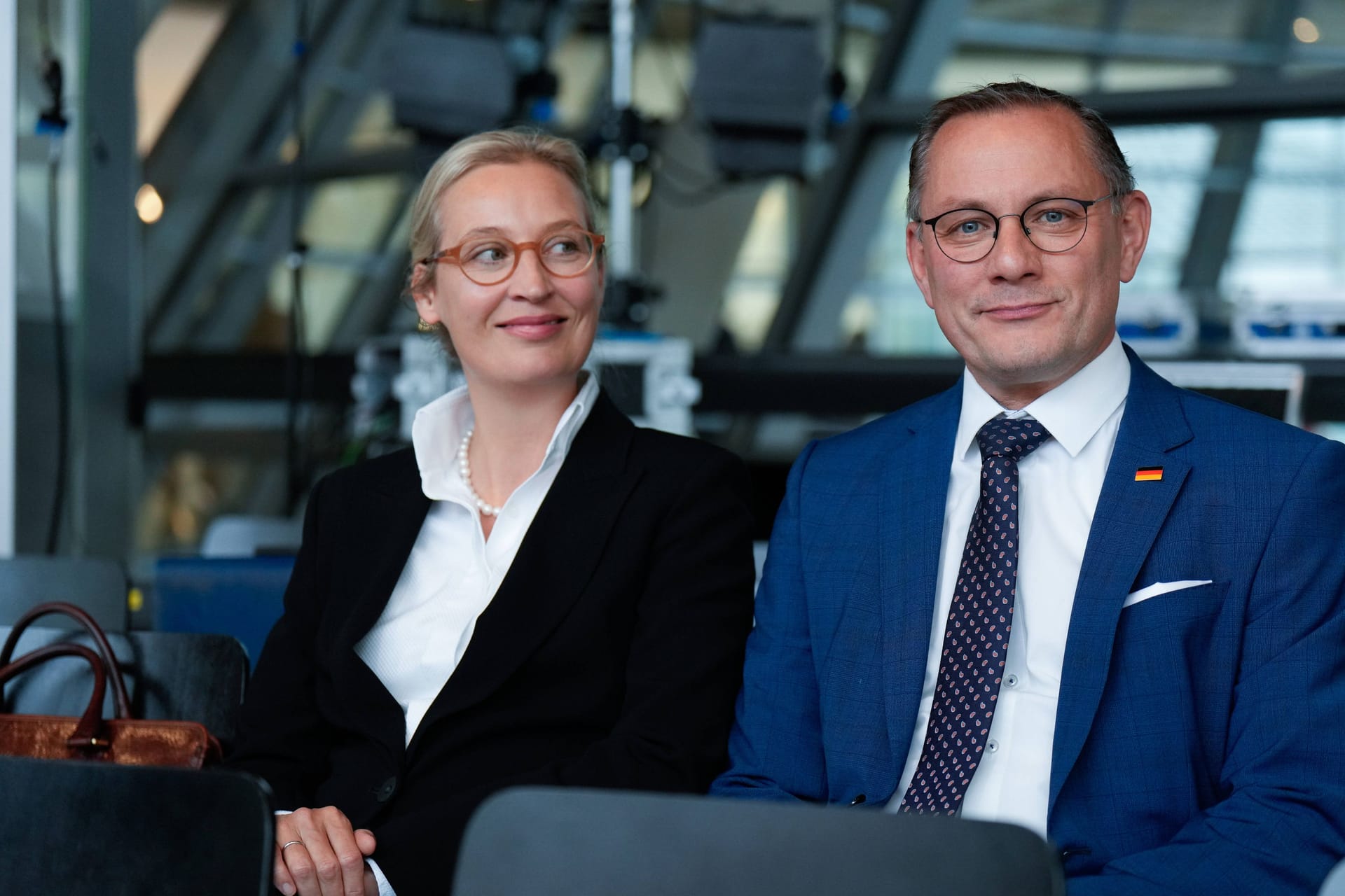 AfD-Co-Vorsitzende Alice Weidel und Tino Chrupalla: Chrupalla verzichtet zugunsten seiner Co-Vorsitzenden auf die Kanzlerkandidatur.