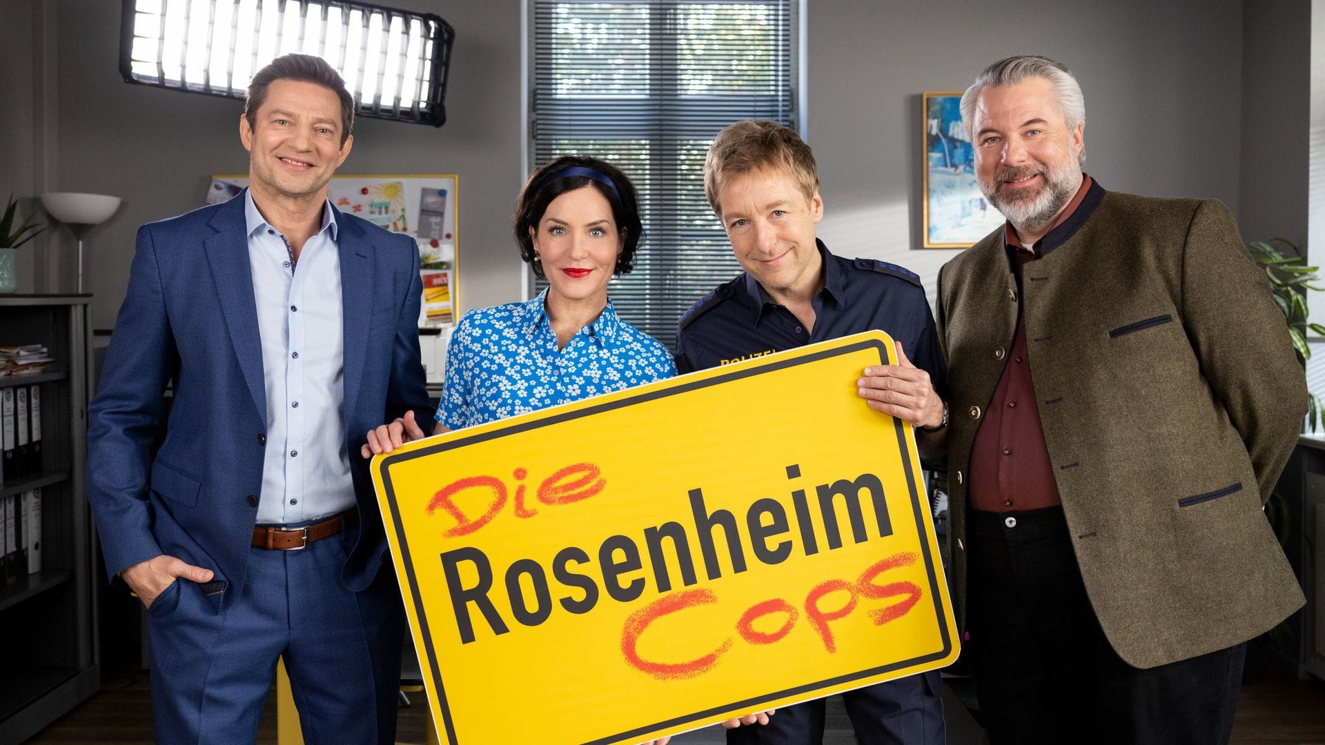 Die Stars aus "Die Rosenheim-Cops": Igor Jeftić, Marisa Burger, Max Müller und Dieter Fischer.