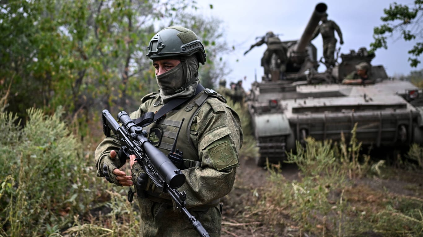 Eine russische Stellung im Ostend er Ukraine: Im Donbass kommt die russische Armee aktuell nur noch langsam voran.