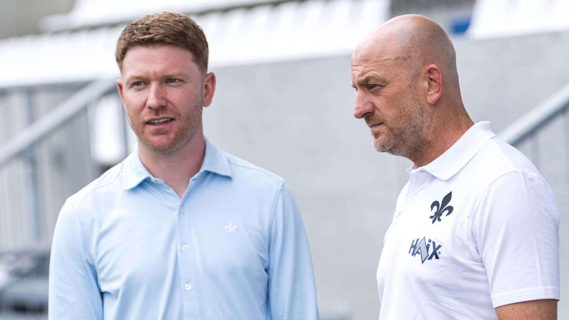 Paul Fernie (l.) ist auf der Suche nach einem Nachfolger für Torsten Lieberknecht (r.): Der neue Darmstädter Trainer soll die Wende einleiten.