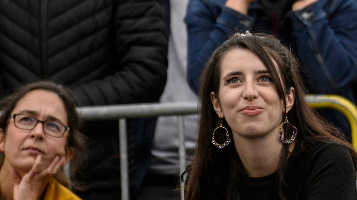 Marie Müser (rechts) bei einer Wahlkampfveranstaltung in Sachsen (Archivfoto): Der Wahlkampf hat sie sehr belastet, wie sie sagt.