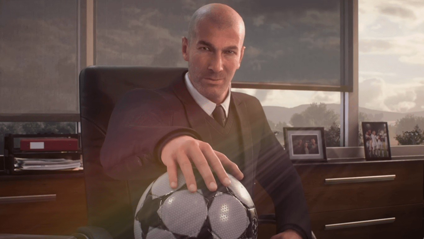 Fußballikone Zinédine Zidane begrüßt den Spieler beim ersten Start von EA Sports FC 25.