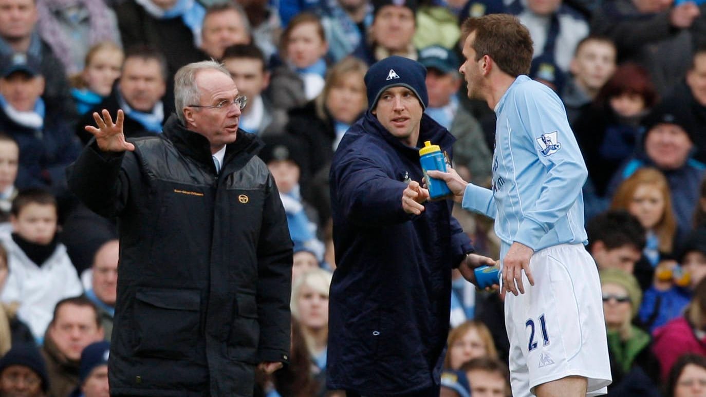 Sven-Göran Eriksson (l.) und Didi Hamann: Beide im Jahr 2008, als sie bei Manchester City unter Vertrag standen.