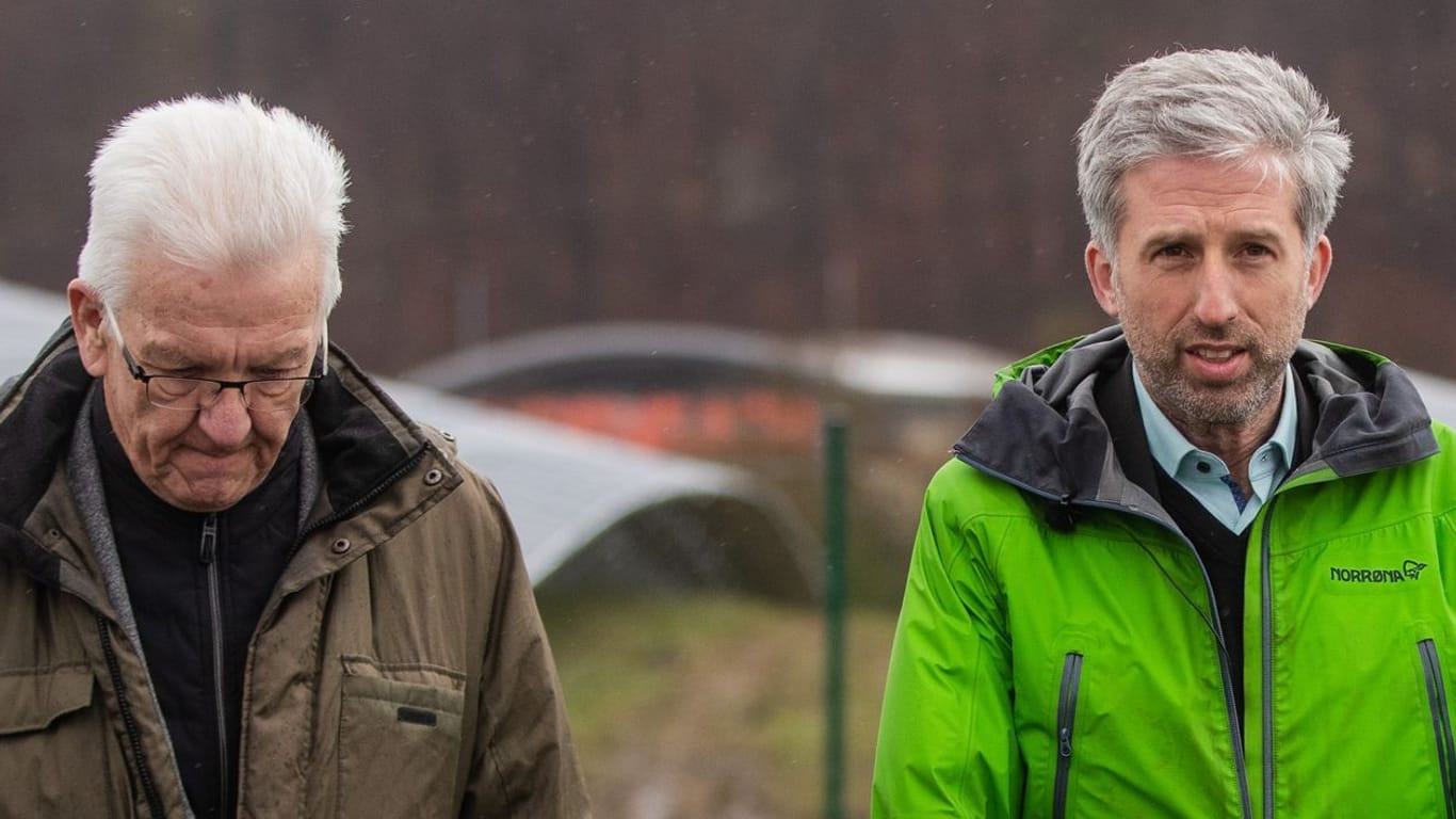 Kretschmann (links) mit Palmer in Tübingen