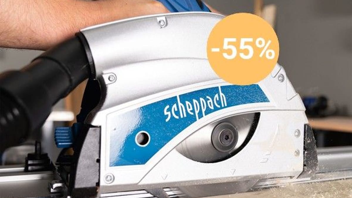 Neuer Tiefpreis: Scheppach-Tauchsäge jetzt über 55 Prozent reduziert bei Aldi!