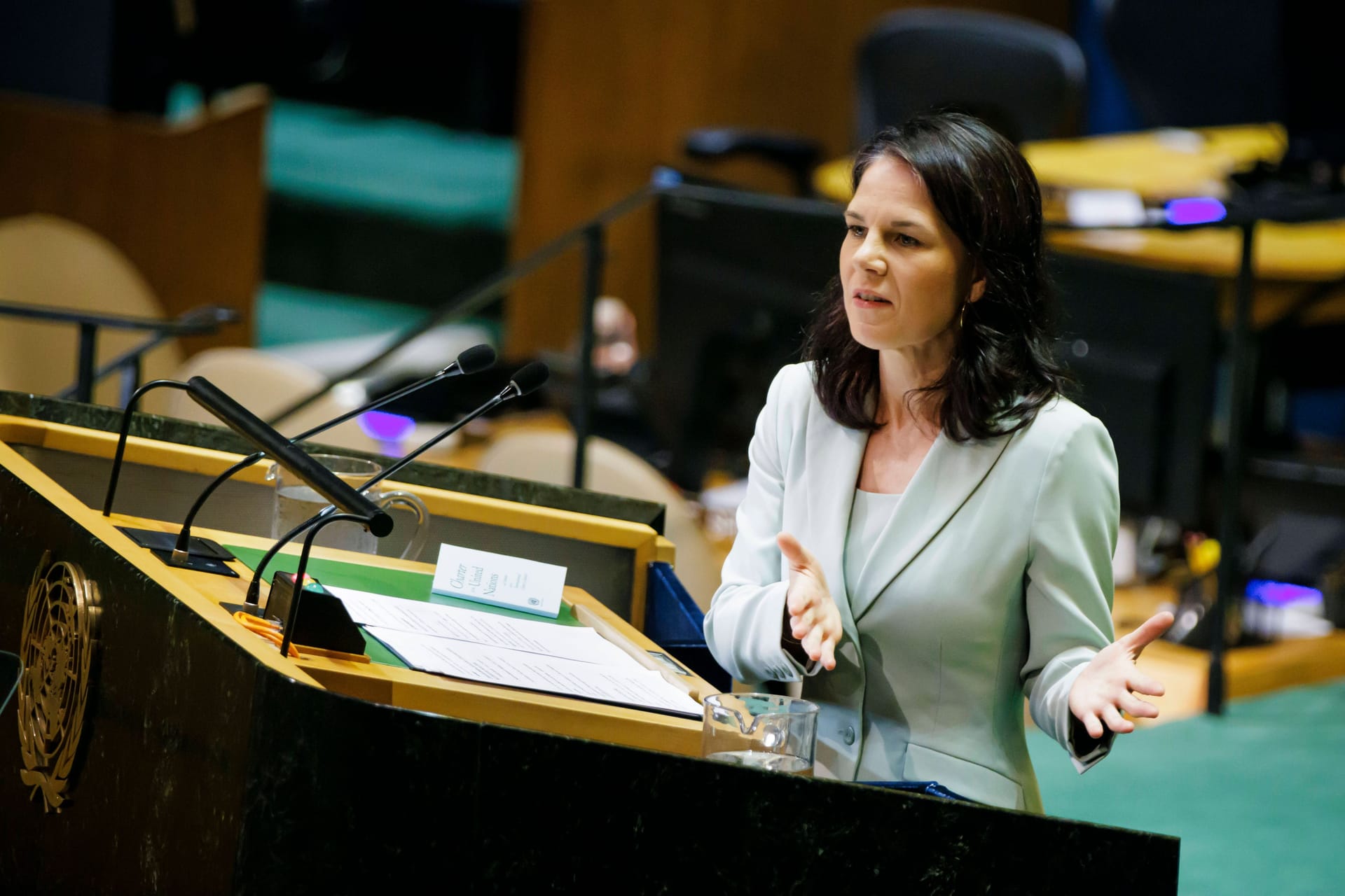 Annalena Baerbock: Die Außenministerin bemüht sich während der UN-Generalversammlung um Deeskalation – innen- wie außenpolitisch.