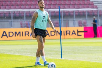 Marko Arnautovic während dem Training für das Nations-League-Spiel Österreich gegen Slowenien im Wörthersee-Stadion in Klagenfurt.