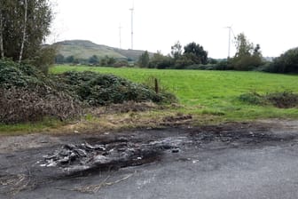 Das Auto stand in einer abgelegenen Gegend an der Waller Straße in Flammen.