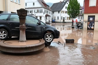 Hochwasser in Baden-Württemberg - Rudersberg