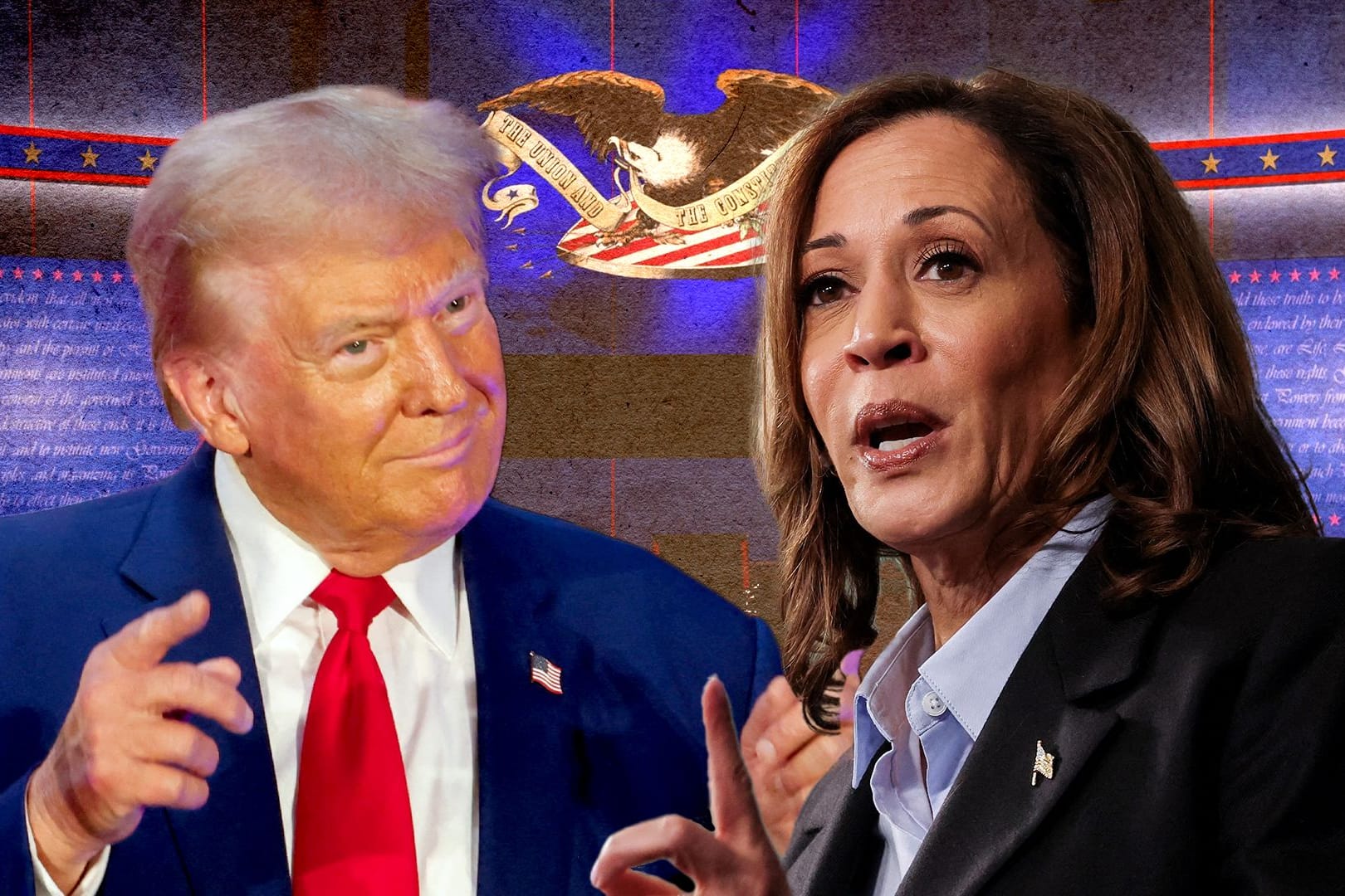 In einem leidenschaftlichen Rededuell schenkten sich Donald Trump und Kamala Harris nichts.