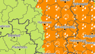 Der Deutsche Wetterdienst warnte am Sonntagabend in Teilen der Region Hannover vor dem Starkregen.