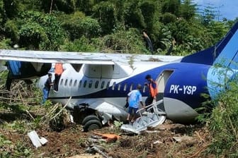 Das verunglückte Flugzeug der Fluggesellschaft Trigana Air.