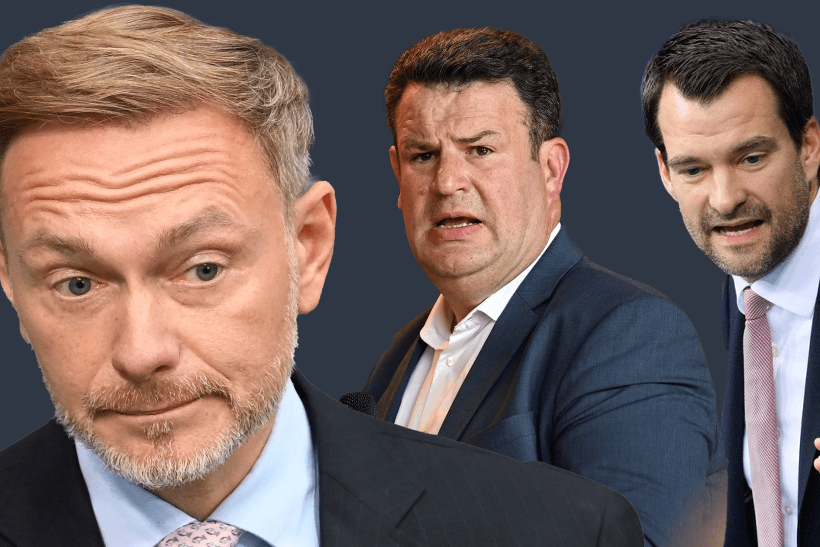 Schlüsselfiguren fürs Rentenpaket: Christian Lindner, Hubertus Heil und Johannes Vogel.