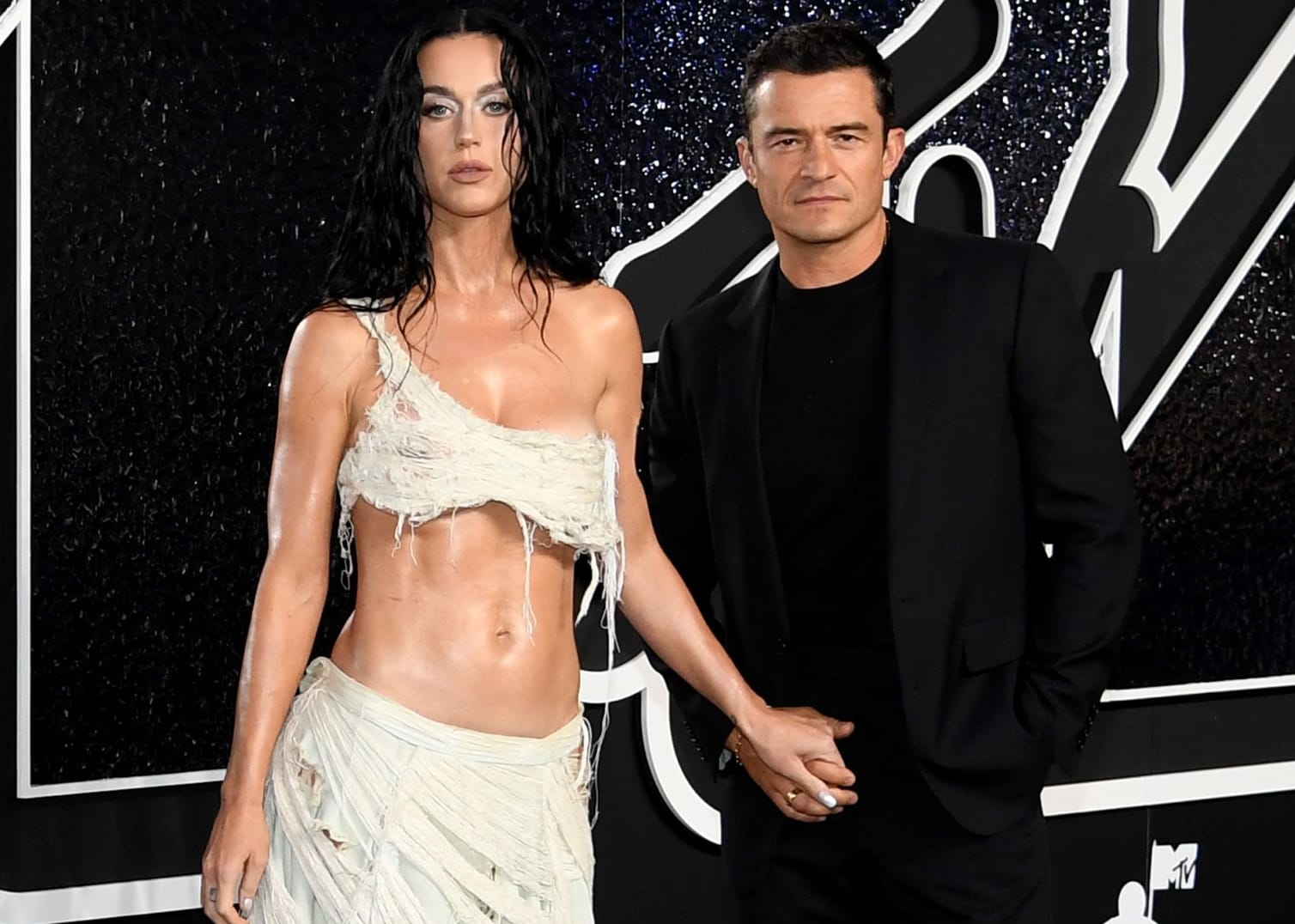 Katy Perry und Orlando Bloom posierten für die Fotografen.