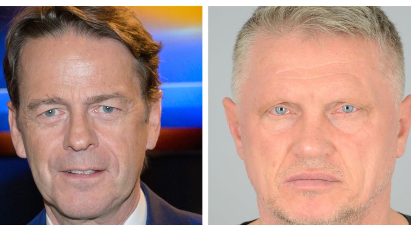 ZDF-Moderator Rudi Cerne (links) und der gesucht Straftäter Zarko Kizic.