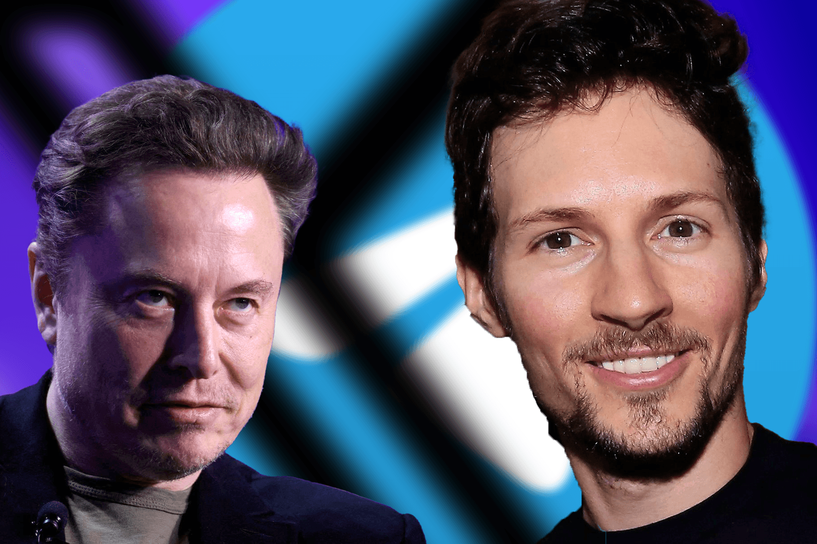 Elon Musk (l.) und Pawel Durow: Die Chefs von X und Telegram haben aktuell Ärger mit der Justiz.