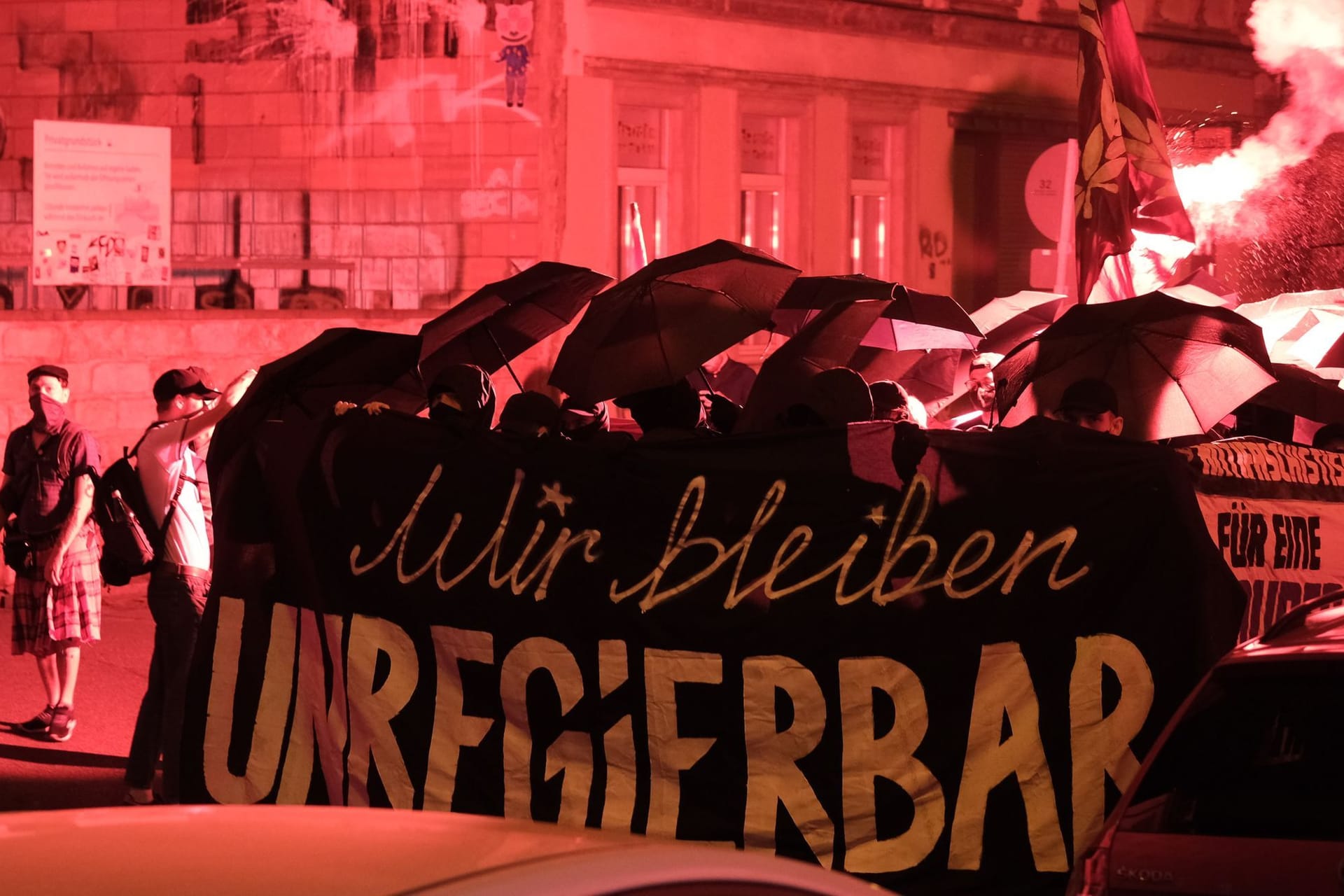 Landtagswahlen Sachsen - Linke Proteste