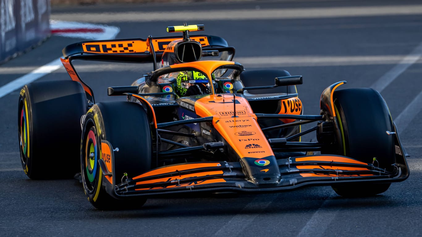 Unglückliches Qualifying: Lando Norris auf der Strecke in Baku.