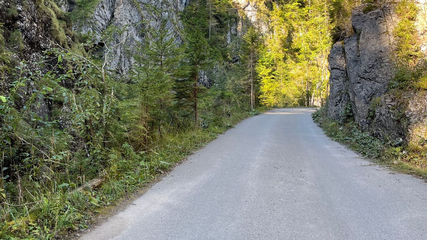 Diese kleine Straße verbindet das Gasthaus und Rottach-Egern.