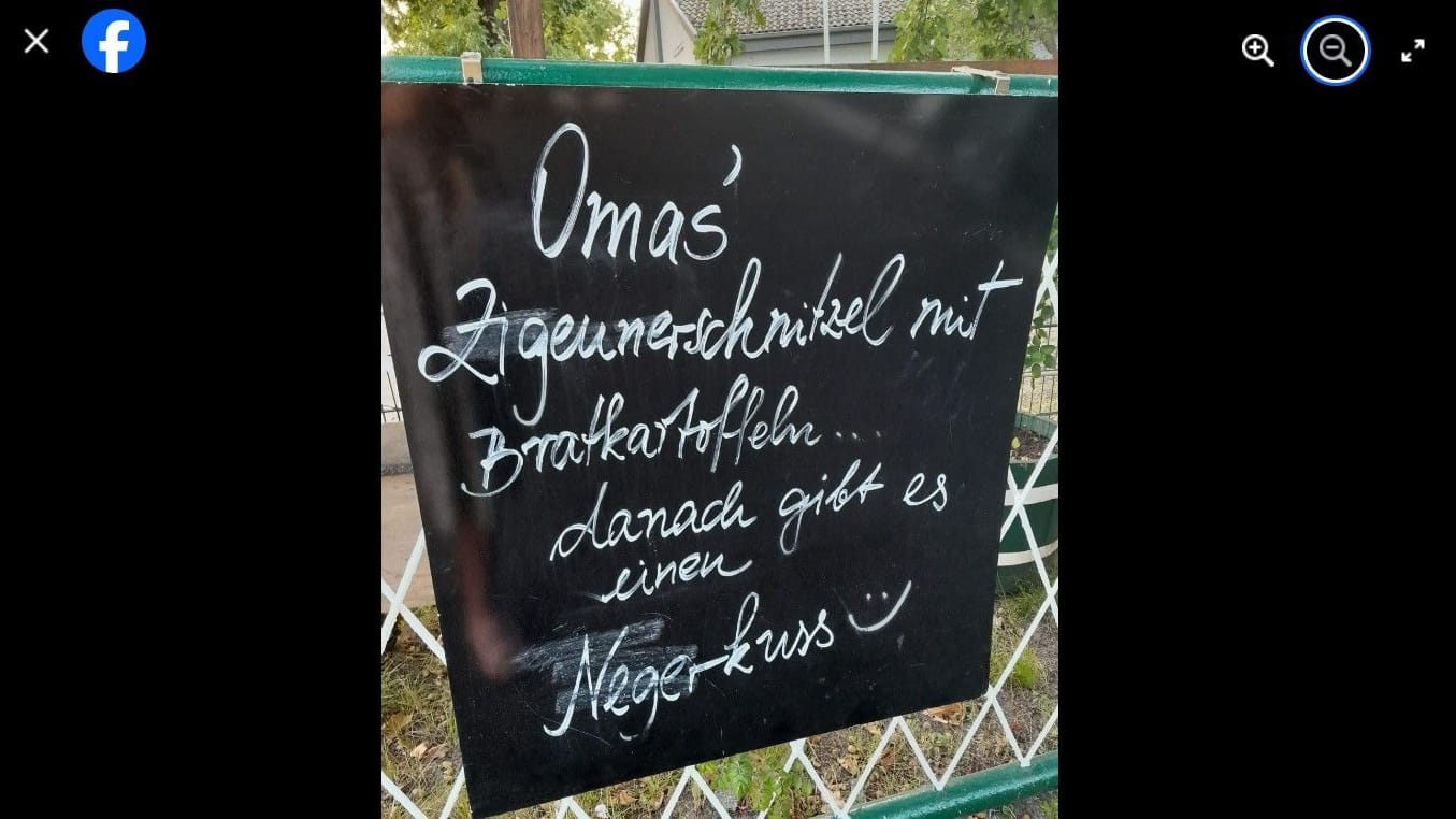 Der Gartenverein Waldesgrün in Zwenkau postete dieses Bild von dem Schild.