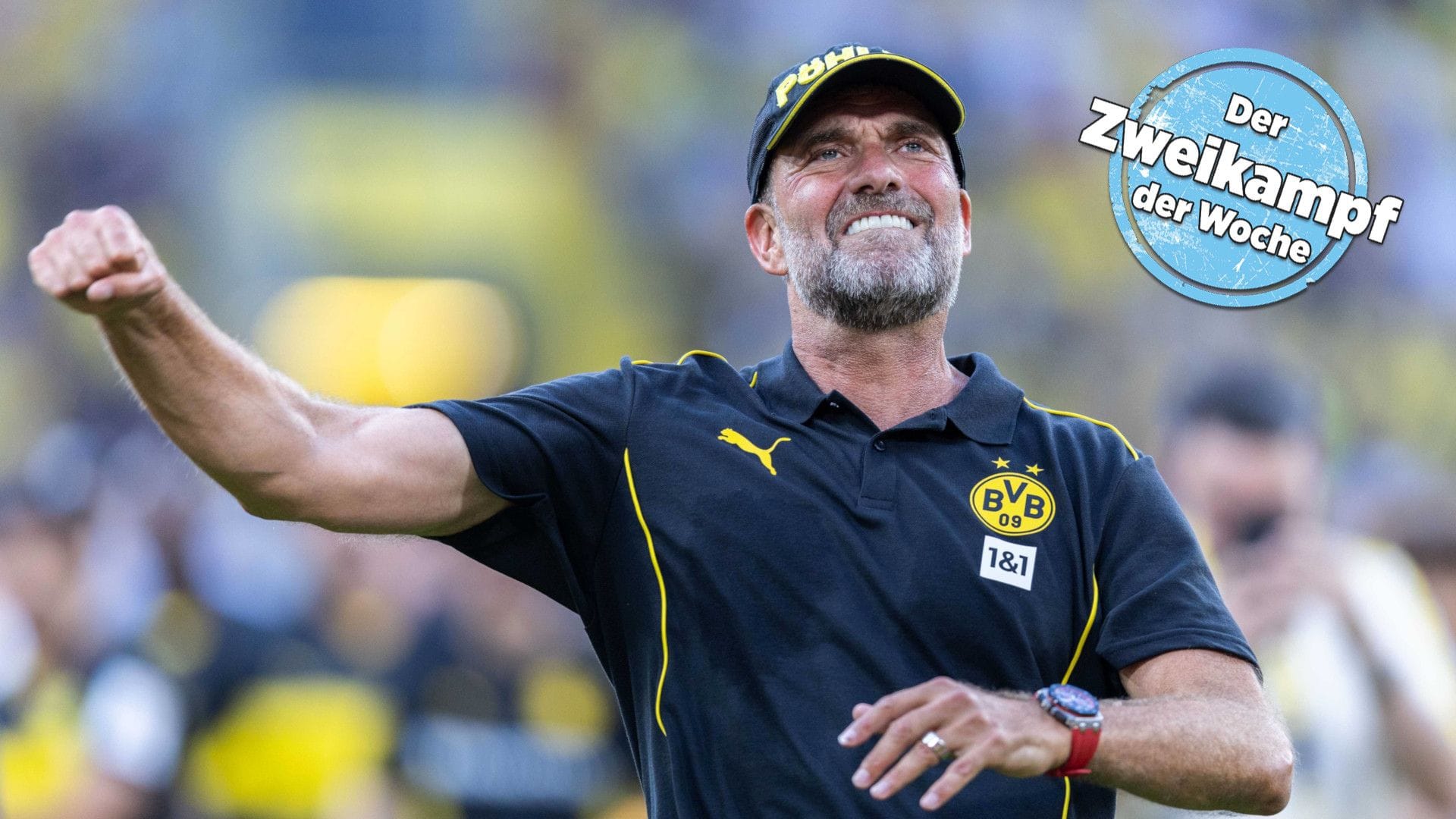 Davon träumen Dortmund-Fans seit seinem Abschied: Jürgen Klopp im BVB-Outfit, hier erst vor Kurzem für ein Spiel.