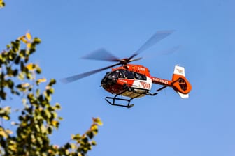 Ein Rettungshubschrauber (Symbolbild): Trotz schwerer Verletzungen war der 77-Jährige ansprechbar.