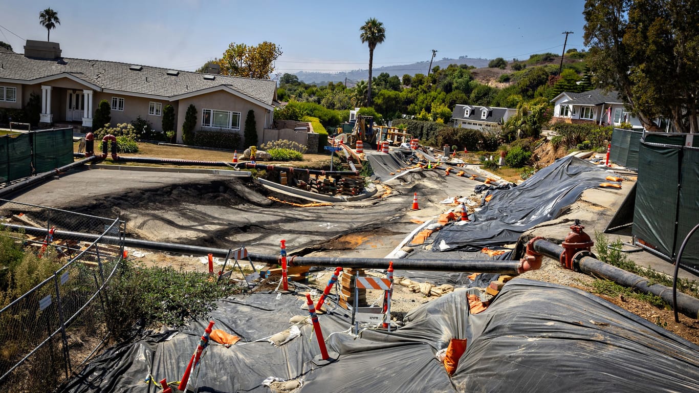 Zerstörung in Rancho Palos Verdes (Archivbild): Die "Stadt der Reichen" rutscht langsam ab.