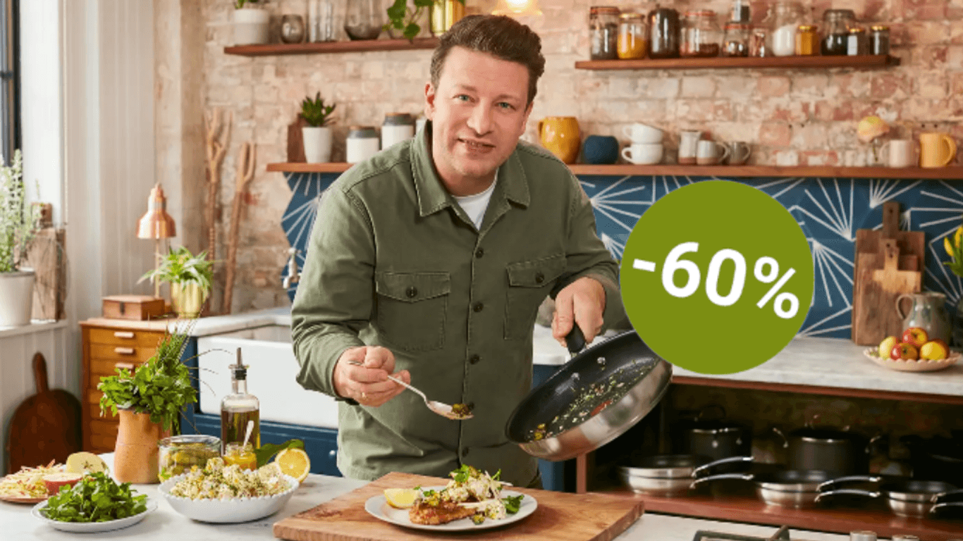 Mit einem exklusiven Gutscheincode bekommen Sie die Jamie-Oliver-Pfanne von Tefal für weniger als 50 Euro.