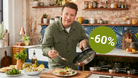 Mit einem exklusiven Gutscheincode bekommen Sie die Jamie-Oliver-Pfanne von Tefal für weniger als 50 Euro.