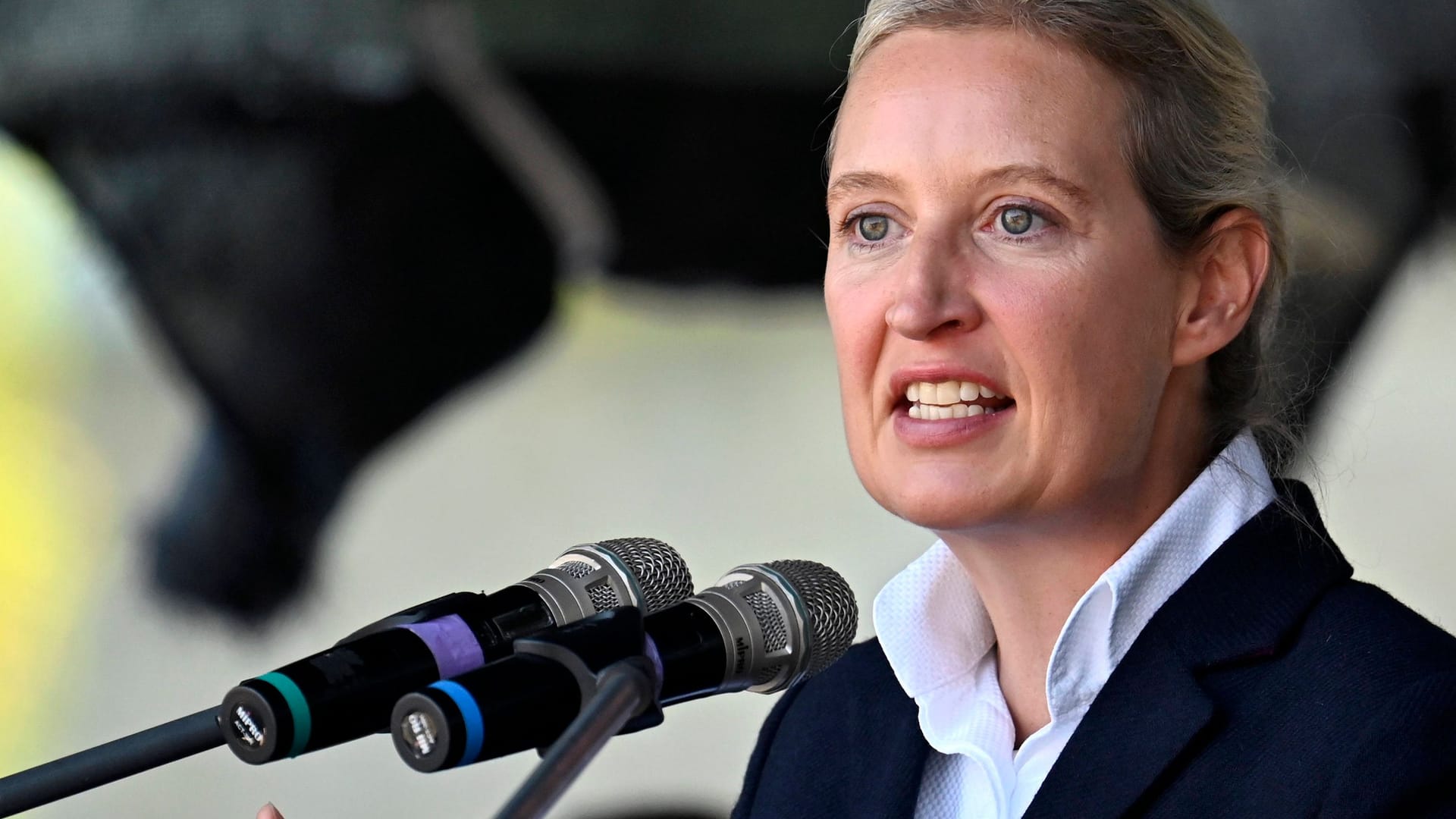 Weidel in Erfurt: Sie nahm zum ersten Mal am Thüringer Wahlkampf teil.