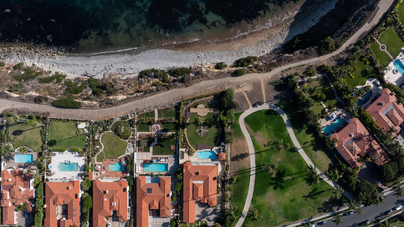 Draufsicht auf Rancho Palos Verdes (Archivbild): Die "Stadt der Reichen" rutscht langsam ab.