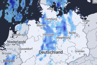 t-online-Regenkarte: Hohe Niederschlagsmengen werden in Teilen Deutschlands erwartet.