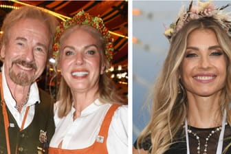 Thomas Gottschalk mit Ehefrau Karina und Cathy Hummels (Montage): Wie viele Dirndl sind zu viel für die Wiesn?