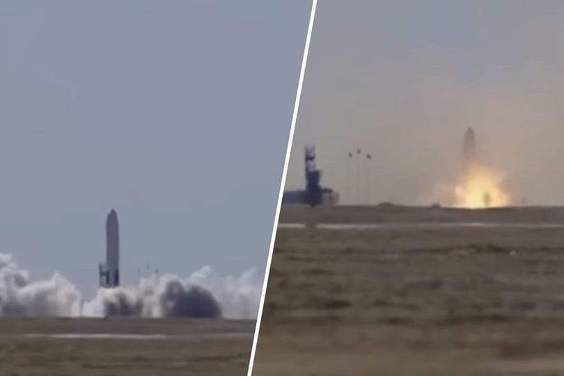 Chinesische Rakete explodiert bei Landung.