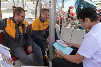 Job-Interview im Riesenrad: Am Freitag können sich junge Menschen wieder bei potenziellen Arbeitgebern vorstellen.