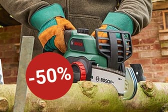 Für Ihre Gartenprojekte ist die aktuell zum halben Preis angebotene Kettensäge von Bosch eine ideale Hilfe.