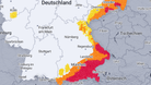 Hier wird momentan vor Unwettern gewarnt.