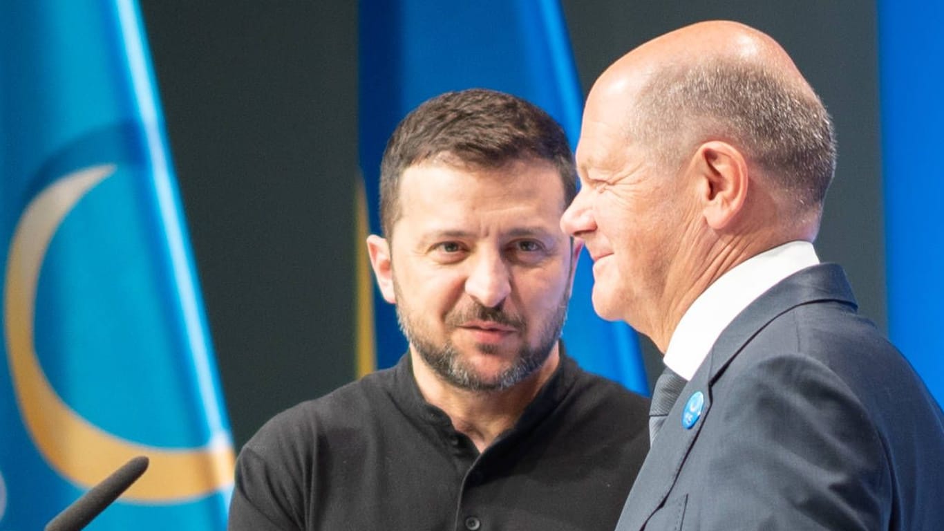 Selenskyj und Scholz bei einem Treffen (Archivfoto): Die beiden wollen an diesem Freitag in Frankfurt zusammenkommen.