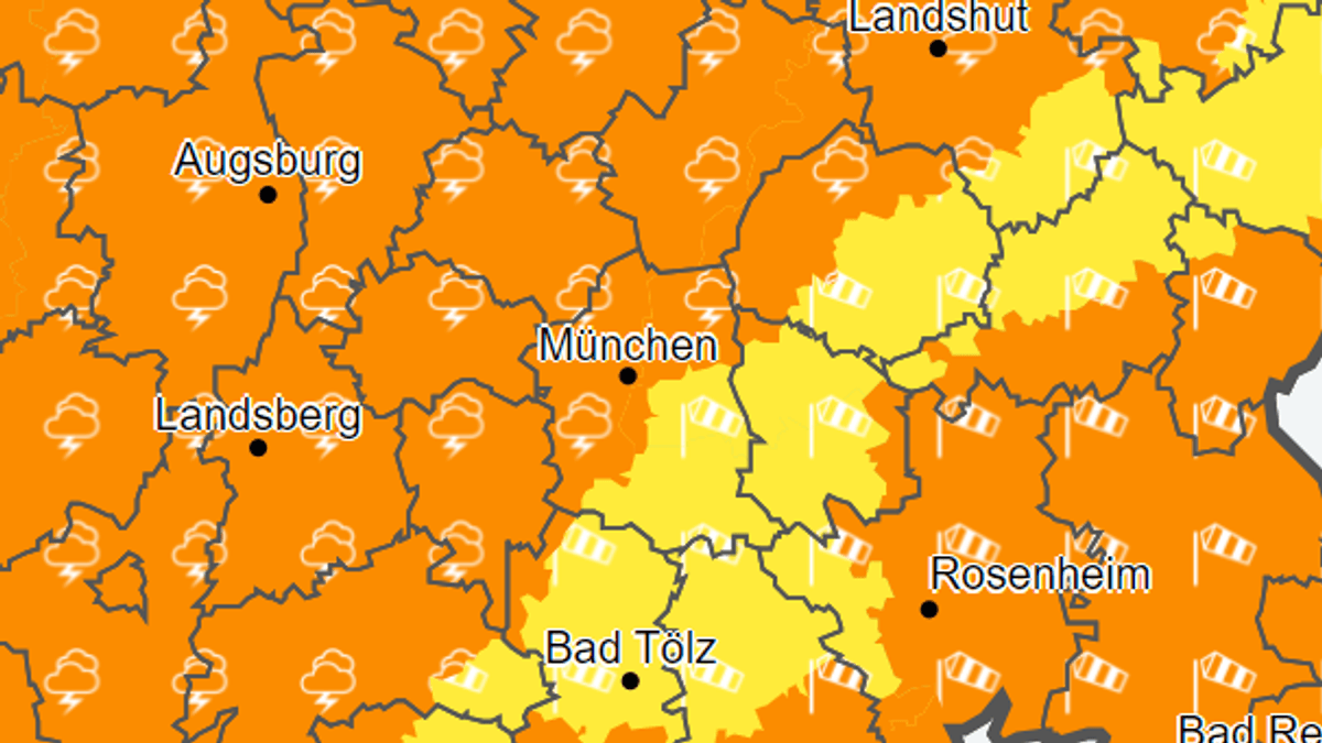 Thunderstorm with heavy rain and gusts of wind – DWD warns