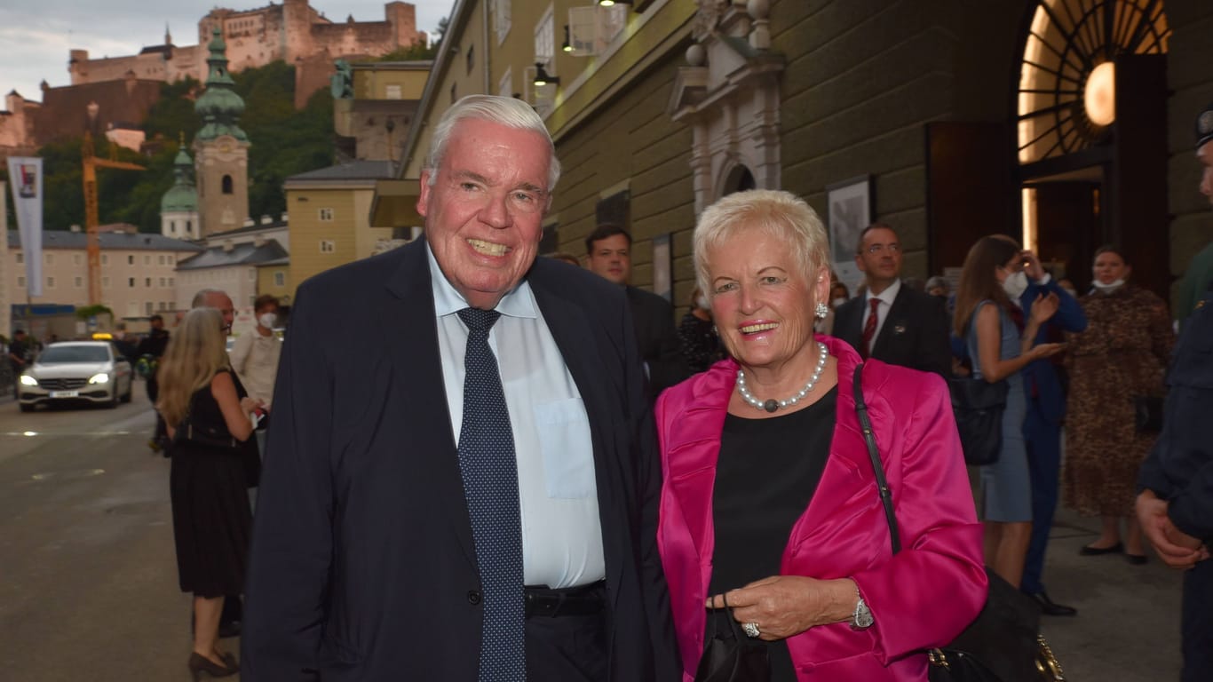 Kühne und seine Frau Christiane 2021 in Salzburg (Archivfoto): Das Paar heiratete 1989.