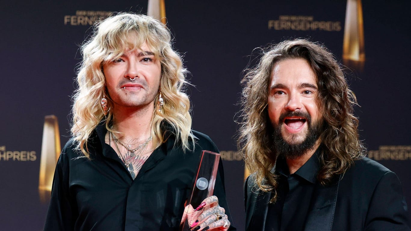 Die Musiker-Brüder Bill Kaulitz und Tom Kaulitz bei der Gala des Deutschen Fernsehpreis 2023 im Coloneum, einem der großen Studios von MMC in Ossendorf. (Archivfoto)