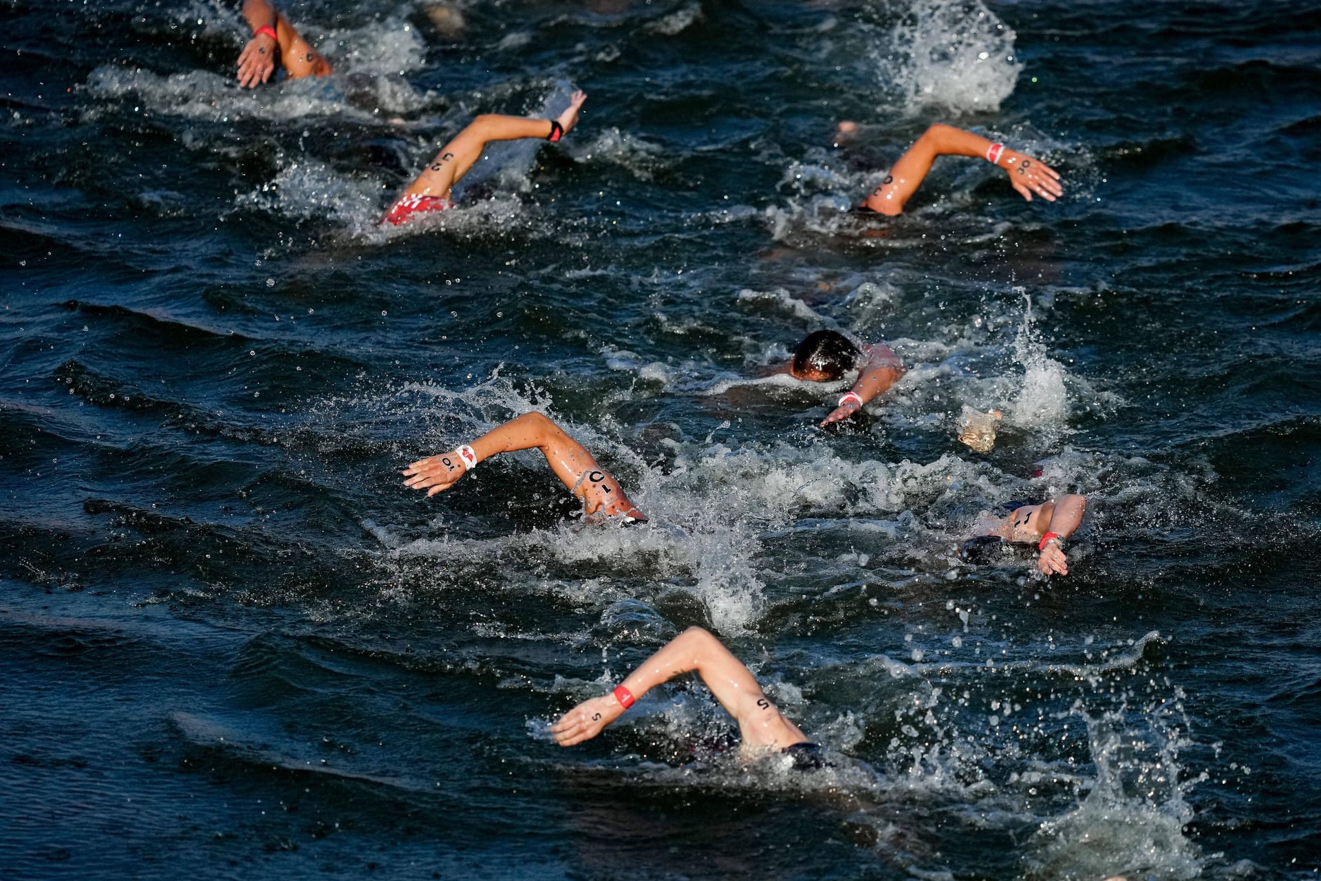 Schwimmer in der Seine: Bei den Paralympics bereitet die Wasserqualität des Flusses wieder Umstände.