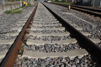 Gleisbett (Symbolbild): Der Mann stürzte vor einen einfahrenden Regionalexpress.